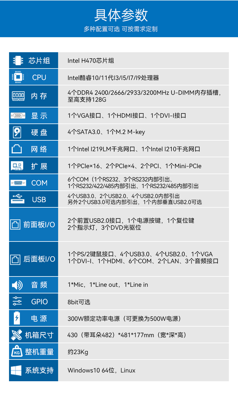 酷睿11代i9工業(yè)主機(jī)電腦,高性能4U龍江鎮(zhèn)工控機(jī),雙網(wǎng)6串,DT-610L-BH470MA.jpg